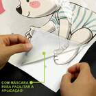 Adesivo De Parede Infantil Ursinha Com Coração-p 55x50cm