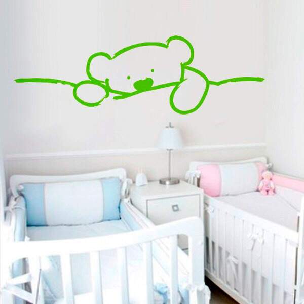 Adesivo De Parede Infantil Ursinho Amigo - Grande 160x50cm