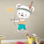 Adesivo De Parede Infantil Ursinho Índio - Pequeno 36x40cm