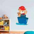 Adesivo De Parede Infantil Ursinho Marinheiro - Pequeno 50x33