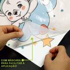 Adesivo De Parede Infantil Ursinho Na Nuvem-m 65x66cm