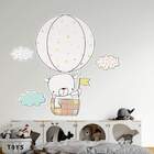 Adesivo De Parede Infantil Ursinho No Balão-g 75x78cm