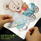 Adesivo De Parede Infantil Ursinho No Carrinho-p 55x51cm