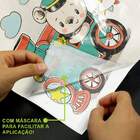 Adesivo De Parede Infantil Ursinho No Trenzinho-es 100x100cm
