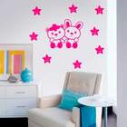 Adesivo De Parede Infantil Ursinhos E Estrelas - Grande 60x70