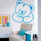Adesivo De Parede Infantil Urso Feliz-g 80x80cm
