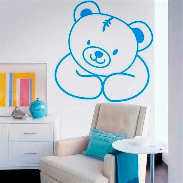 Adesivo De Parede Infantil Urso Feliz-m 60x60cm