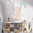 Adesivo De Parede Infantil Urso No Balanço-p 55x52cm
