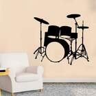 Adesivo De Parede Instrumento Musical Bateria-g 98x90cm