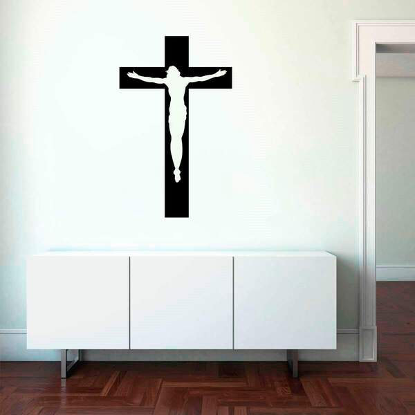 Adesivo De Parede Jesus Cristo Na Cruz 2-es 65x98cm