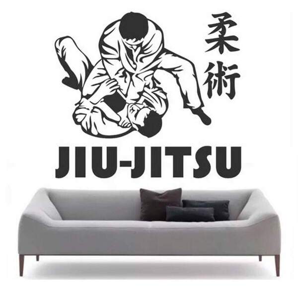 Adesivo De Parede Jiu Jitsu Golpe-m 65x58cm