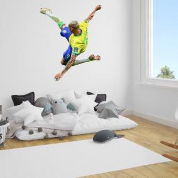 Adesivo De Parede Jogada De Futebol Mod01 Medida:48 X 60 Cm