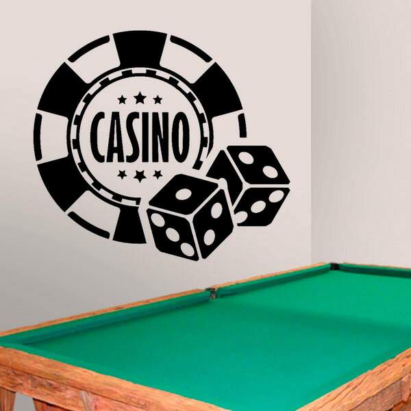 Adesivo De Parede Jogos Cassino-eg 98x88cm