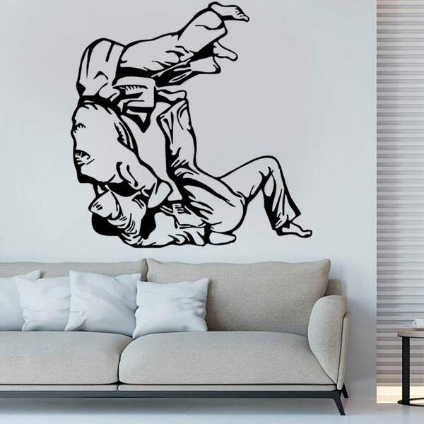 Adesivo De Parede Judo Tomoe Nage-m 58x58cm