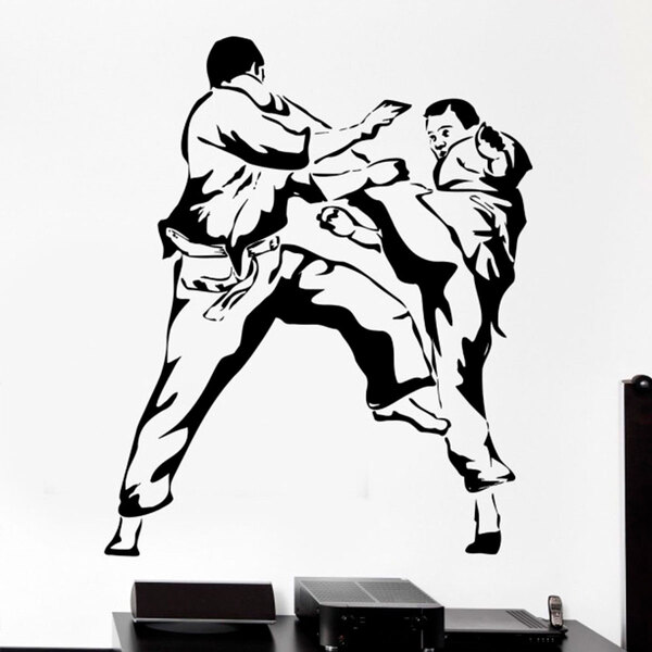 Adesivo De Parede Karateca Chute Alto-g 75x90cm