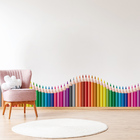 Adesivo de Parede Lapis de Cor Onda Colorida 120x52cm