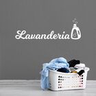 Adesivo De Parede Lavanderia - Branco