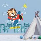 Adesivo De Parede Leão Avião