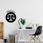 Adesivo De Parede Logo Advocacia Símbolo Profissão Preto