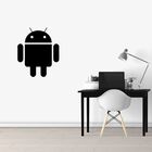 Adesivo De Parede Logo Android Preto