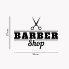 Adesivo De Parede Logo Barber Shop Barbearia Preto