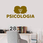 Adesivo De Parede Logo Psicologia - Dourado