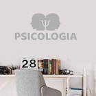 Adesivo De Parede Logo Psicologia - Prata