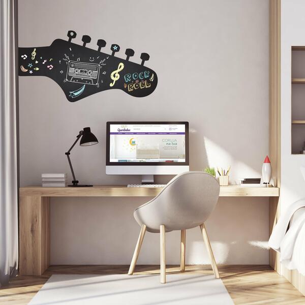 Adesivo De Parede Lousa Guitarra