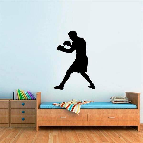 Adesivo De Parede Lutador De Boxe-eg 100x140cm