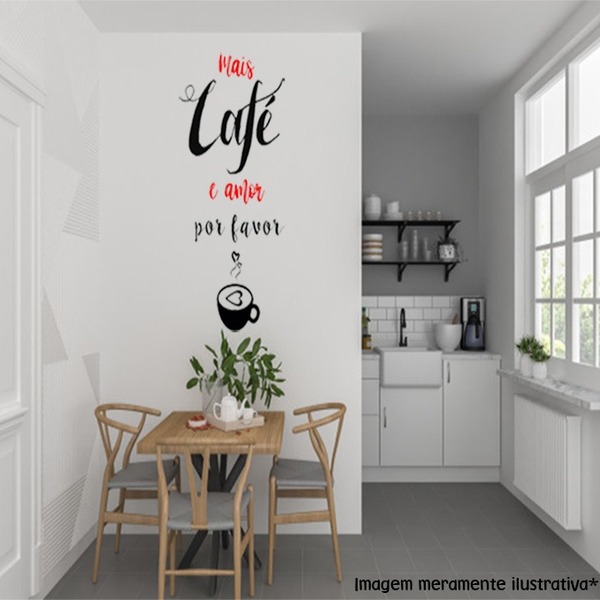 Adesivo De Parede Mais Café Medida: 27 X 60 Cm