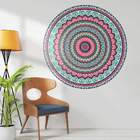 Adesivo De Parede Mandala Azul E Rosa-g 80x80cm
