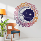 Adesivo De Parede Mandala Colorida Lua-eg 73x73cm