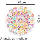 Adesivo De Parede Mandala Colorida Mod05 Medida:40 X 40 Cm