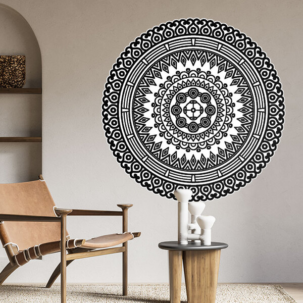 Adesivo De Parede Mandala Cor Única 41-p 50x50cm