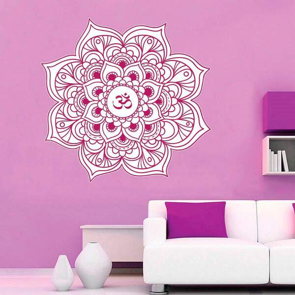 Adesivo De Parede Mandala Cor Única 50-p 50x50cm