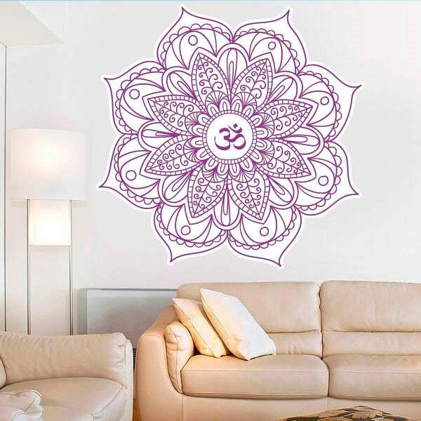Adesivo De Parede Mandala Cor Única 57-p 50x50cm