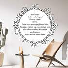 Adesivo De Parede Mandala Cor Única Frase 2-m 80x80cm