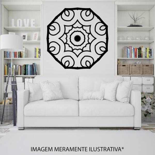 Adesivo De Parede Mandala Mod11 Medidas:40 X 40 Cm