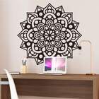 Adesivo De Parede Mandala Preto E Branco-p 50x50cm