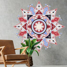 Adesivo De Parede Mandala Vermelho E Azul-eg 100x100cm