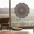 Adesivo De Parede Mandala Vitral Colorido-p 50x50cm