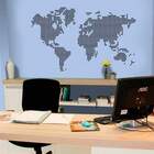 Adesivo De Parede Mapa-múndi Circulos-m 80x50cm