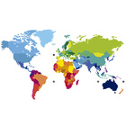 Adesivo De Parede Mapa Mundi Com Molduras Colorido 140x80cm