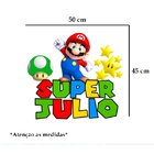 Adesivo De Parede Mario Personalizado Mod01 Medidas:50 X 45 Cm