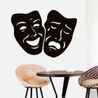 Adesivo De Parede Máscaras De Teatro-p 38x28cm