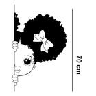 Adesivo De Parede Menina Espiando *atenção As Medidas* Medida