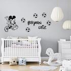 Adesivo De Parede Mickey Jogador De Futebol Personalizado Med