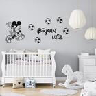 Adesivo De Parede Mickey Jogador De Futebol Personalizado Med