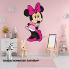 Adesivo De Parede Minnie Rosa  37,5 X 60 Cm