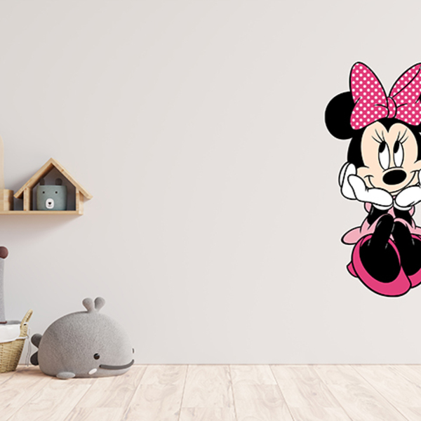 Adesivo De Parede Minnie Sentada  19,8 X 40 Cm